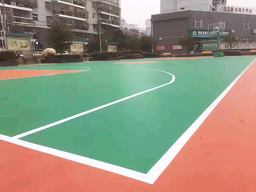 专业篮球场硅 PU 地坪